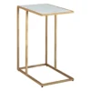 Lanport White Marble C Side Table -Franklin Sales Store 810542314