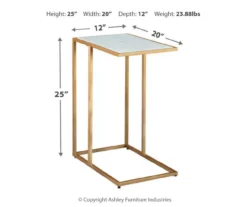 Lanport White Marble C Side Table -Franklin Sales Store 810542314 3