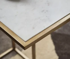 Lanport White Marble C Side Table -Franklin Sales Store 810542314 7