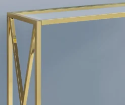 Monarch Glass & Metal Accent Table -Franklin Sales Store 810542389 3