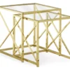 Monarch Glass & Metal 2-Piece Nesting Table Set -Franklin Sales Store 810542390 2