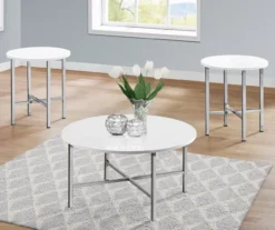 Monarch Round 3-Piece Occasional Table Set -Franklin Sales Store 810542402 1