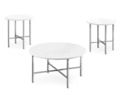 Monarch Round 3-Piece Occasional Table Set -Franklin Sales Store 810542402 2