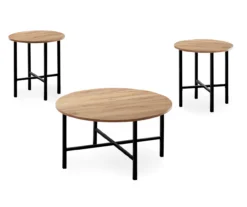 Monarch Round 3-Piece Occasional Table Set -Franklin Sales Store 810542422 2