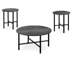 Monarch Round 3-Piece Occasional Table Set -Franklin Sales Store 810542423 2