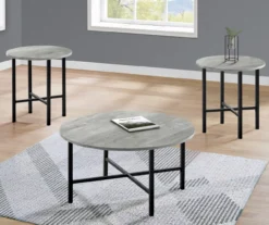 Monarch Round 3-Piece Occasional Table Set -Franklin Sales Store 810542425 1