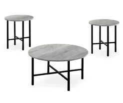 Monarch Round 3-Piece Occasional Table Set -Franklin Sales Store 810542425 2