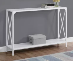 Monarch Metal X-Shaped Console Table -Franklin Sales Store 810542458 1