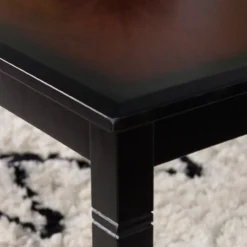 Shirley Black Cherry Transitional Wood Coffee Table -Franklin Sales Store 810543142 3