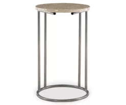 Global Designs Pewter Geometric Capiz Mosaic C Accent Table -Franklin Sales Store 810543213 3