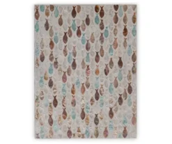 Global Designs Gold Geometric Capiz Mosaic Fish Pattern C Accent Table -Franklin Sales Store 810543218 4