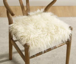 Emmitt Gray & Brown Faux Fur Wishbone Chair 16 Emmitt Gray & Brown Faux Fur Wishbone Chair -Franklin Sales Store 810543298 A0 10