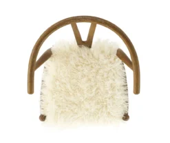 Emmitt Gray & Brown Faux Fur Wishbone Chair 21 Emmitt Gray & Brown Faux Fur Wishbone Chair -Franklin Sales Store 810543298 A4 6