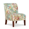 Danna Multicolor Upholstered Paisley Curved Back Slipper Chair 2 Danna Multicolor Upholstered Paisley Curved Back Slipper Chair -Franklin Sales Store 810543301 1