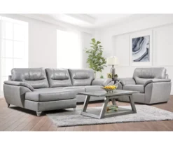 Clifton Ridge Stone Vegan Leather Swivel Chair -Franklin Sales Store 810569859 810569860 810569861