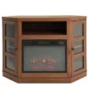 48" Brown Corner Electric Fireplace Console 2 48" Brown Corner Electric Fireplace Console -Franklin Sales Store 810570725