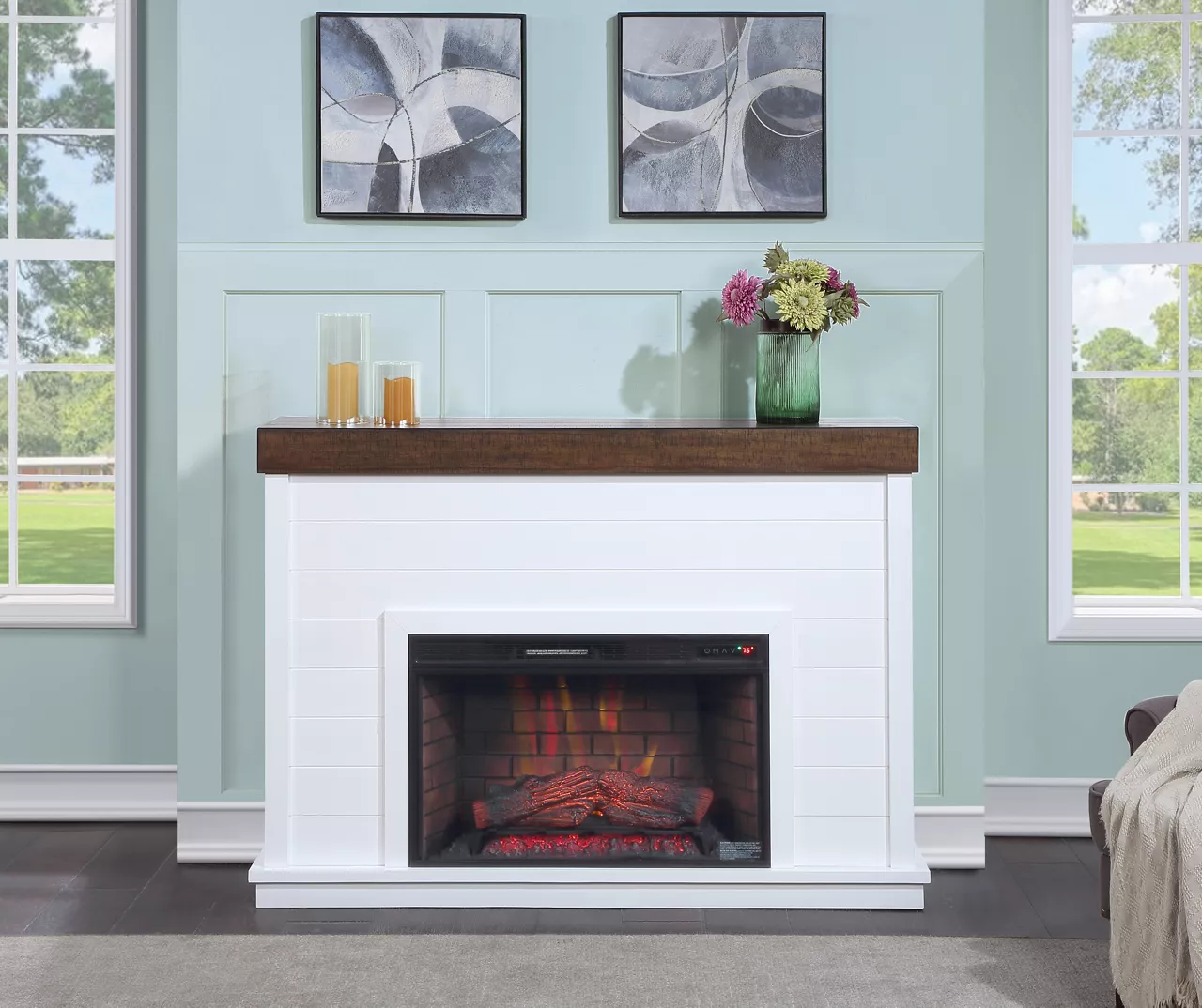 62" Grand Shiplap & Beam Electric Fireplace 5 62" Grand Shiplap & Beam Electric Fireplace - Image 3