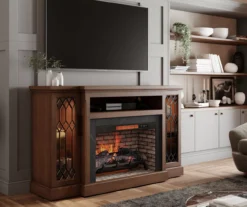 66" Heirloom Cherry Electric Fireplace Console -Franklin Sales Store 810570830 4