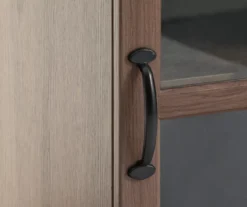 54" Walnut Glass Door Electric Fireplace Console -Franklin Sales Store 810571210 2