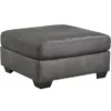 Bladen Slate Faux Leather Oversize Accent Ottoman -Franklin Sales Store 810587473 2