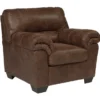Bladen Coffee Faux Leather Armchair -Franklin Sales Store 810587481 2