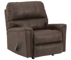 Navi Chestnut Faux Leather Rocker Recliner -Franklin Sales Store 810587485 1