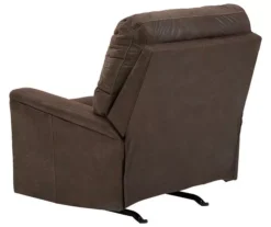 Navi Chestnut Faux Leather Rocker Recliner -Franklin Sales Store 810587485 2