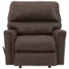 Navi Chestnut Faux Leather Rocker Recliner 2 Navi Chestnut Faux Leather Rocker Recliner -Franklin Sales Store 810587485 3