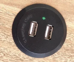 Medium Mango Round Side Table With USB Charging 11 Medium Mango Round Side Table With USB Charging -Franklin Sales Store 810587515 A7