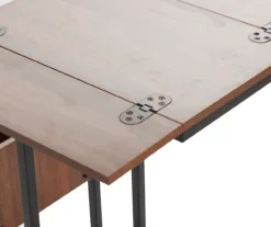 Walnut Drop-Leaf C Side Table With USB Charging -Franklin Sales Store 810587517 5