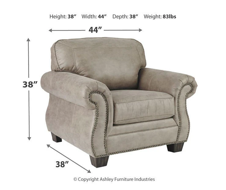 Olsberg Steel Faux Suede Armchair 6 Olsberg Steel Faux Suede Armchair - Image 4