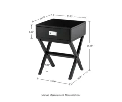 Glitzhome X-Leg End Table -Franklin Sales Store 810598717 A0 6