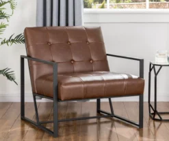 Glitzhome Modern Industrial Faux Leather Accent Chairs, 2-Pack -Franklin Sales Store 810598913 A0 3