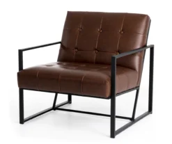 Glitzhome Modern Industrial Faux Leather Accent Chairs, 2-Pack -Franklin Sales Store 810598913 A0 4