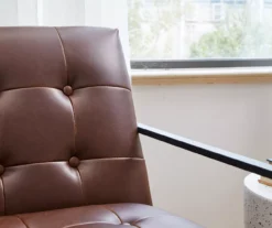 Glitzhome Modern Industrial Faux Leather Accent Chairs, 2-Pack -Franklin Sales Store 810598913 A0 5