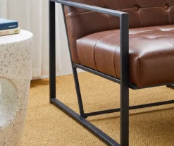 Glitzhome Modern Industrial Faux Leather Accent Chairs, 2-Pack -Franklin Sales Store 810598913 A0 6