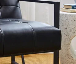 Glitzhome Modern Industrial Faux Leather Accent Chairs, 2-Pack -Franklin Sales Store 810598914 A0 5