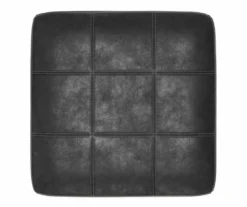 Bilgray Black Faux Leather Oversize Accent Ottoman -Franklin Sales Store 810612225 3