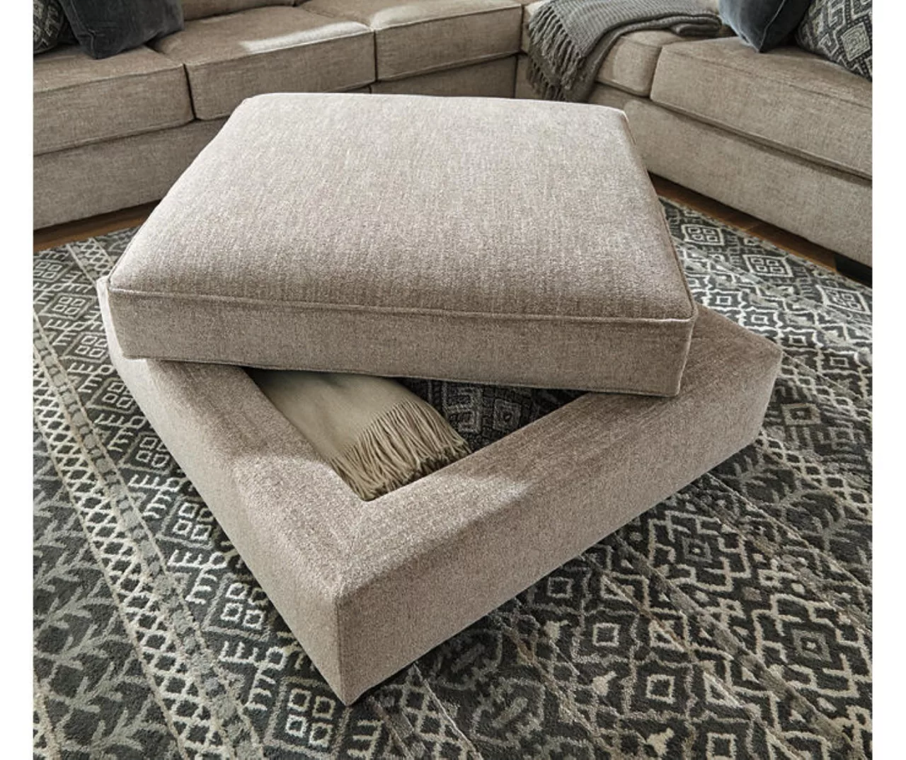 Bovarian Stone Storage Ottoman 5 Bovarian Stone Storage Ottoman - Image 3