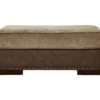 Alesbury Brown Faux Leather Ottoman -Franklin Sales Store 810612254 2