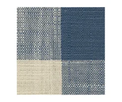 Meggett Blue & Beige Plaid Oversize Accent Ottoman -Franklin Sales Store 810612370 2