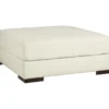 Zada White Oversize Accent Ottoman -Franklin Sales Store 810612391 1