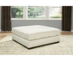 Zada White Oversize Accent Ottoman 6 Zada White Oversize Accent Ottoman -Franklin Sales Store 810612391 3