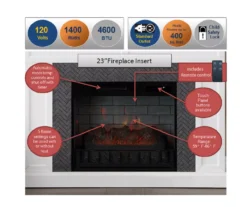 48" Faux Herringbone Mantel Electric Fireplace -Franklin Sales Store 810617761 M7