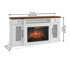 73.5" Castillo Electric Fireplace Console -Franklin Sales Store 810617768 A6