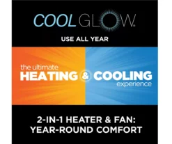 59.5" Black CoolGlow Electric Fireplace & Fan Console -Franklin Sales Store 810620259 M7