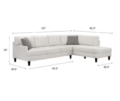 Broyhill Fresno Cream Sectional -Franklin Sales Store 810620600 810620622 A6 1