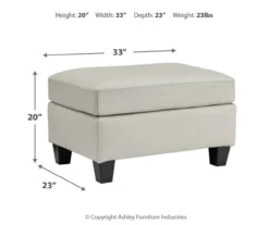Signature Design By Ashley Genoa Leather Ottoman -Franklin Sales Store 810697951 A8
