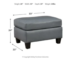 Signature Design By Ashley Genoa Leather Ottoman -Franklin Sales Store 810697957 A8