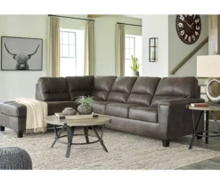 Signature Design By Ashley Navi Smoke Faux Leather Sectional With Left-Facing Chaise -Franklin Sales Store combo760010 3